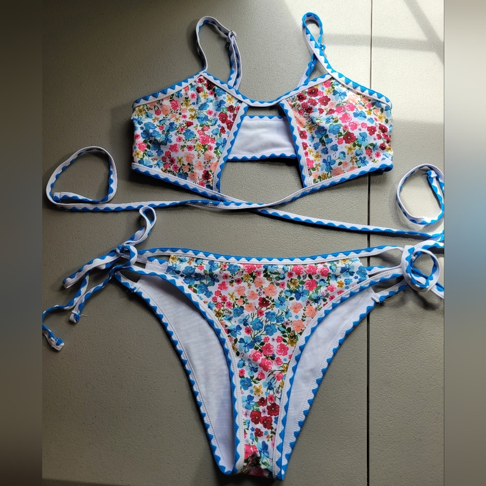 Shein, Women's Bikini, Small, Blue
